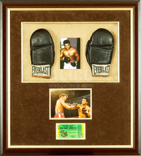Muhammad Ali Training Gloves, On-site Ticket and Fight Photo