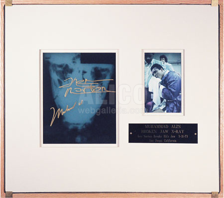 Muhammad Ali Autographed X-ray Shadowbox with Photo from the 