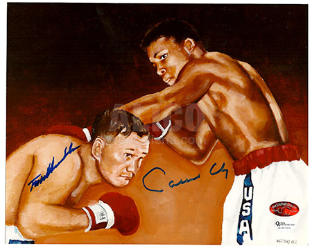 Cassius Clay / Tunney Hunsaker 1960 Autographed Litho