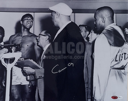 Cassius Clay / Sonny Liston Autographed 16 x 20