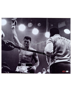 Muhammad Ali / Sonny Liston Autographed 16" x 20" Photograph 