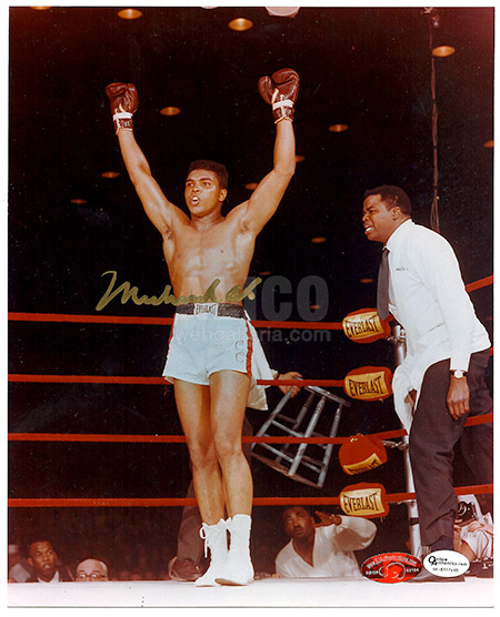 Cassius Clay / Sonny Liston Autographed Muhammad Ali in the 1990's