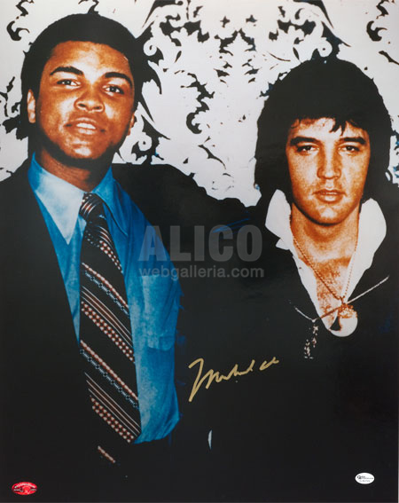 Muhammad Ali / Elvis Presley Autographed 16 x 20â€ Photograph