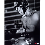 Muhammad Ali Autographed 16 x 20" Photo Sparring at his Deerlake, PA Training Camp