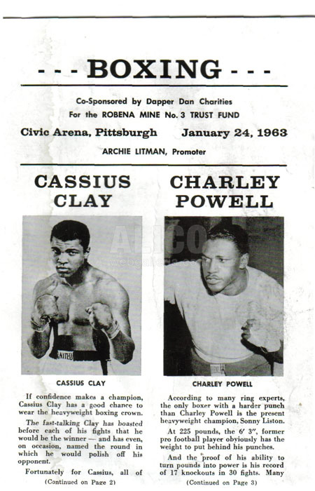 Cassius Clay / Charlie Powell Program