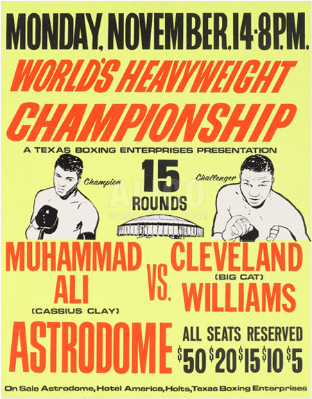 Muhammad Ali / Cleveland Williams Poster