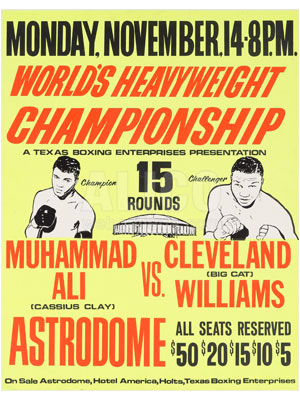 Muhammad Ali / Cleveland Williams Poster