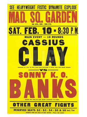 Cassius Clay / Sonny Banks Poster