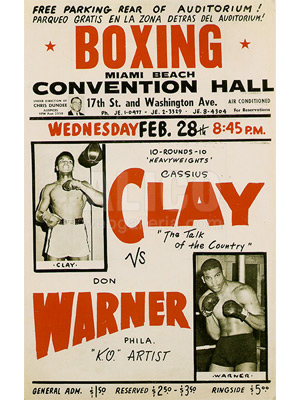 Cassius Clay / Don Warner Poster