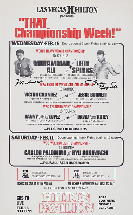 Muhammad Ali / Leon Spinks I Poster