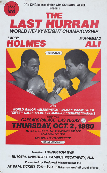 Muhammad Ali / Larry Holmes Closed Circuit Poster