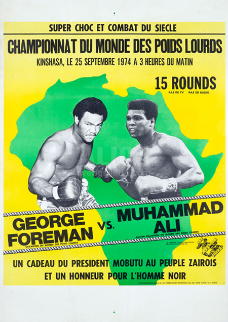 Muhammad Ali Foreman Door Poster Program Cover Neiman 