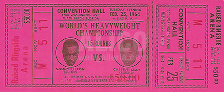 Cassius Clay / Sonny Liston I Ticket