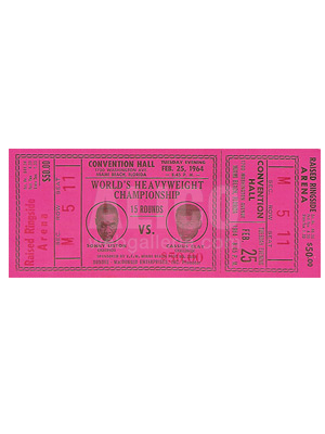 Cassius Clay / Sonny Liston I Ticket