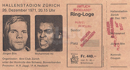 Muhammad Ali / Jurgen Blin Ticket