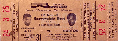 Muhammad Ali / Ken Norton I Ticket