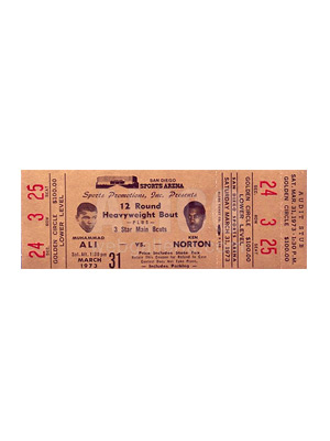 Muhammad Ali / Ken Norton I Ticket