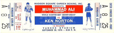 Muhammad Ali / Ken Norton III Ticket