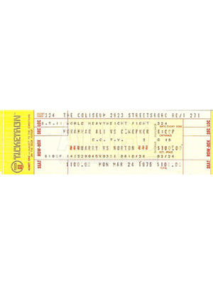 Muhammad Ali / Chuck Wepner Ticket