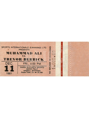 Muhammad Ali / Trevor Berbick Ticket