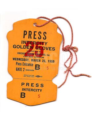 1959 Cassius Clay Golden Gloves Press Pass