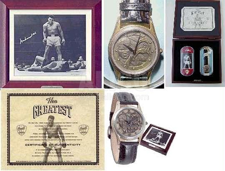 Muhammad Ali Fossil Watch in a Mahogany Case